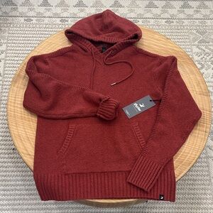 Glyder Deep Brick Red Hooded Pullover Sweater - Super Warm and Soft